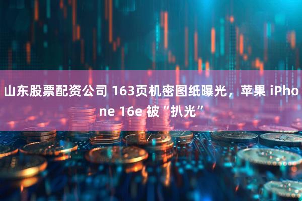 山东股票配资公司 163页机密图纸曝光，苹果 iPhone 16e 被“扒光”